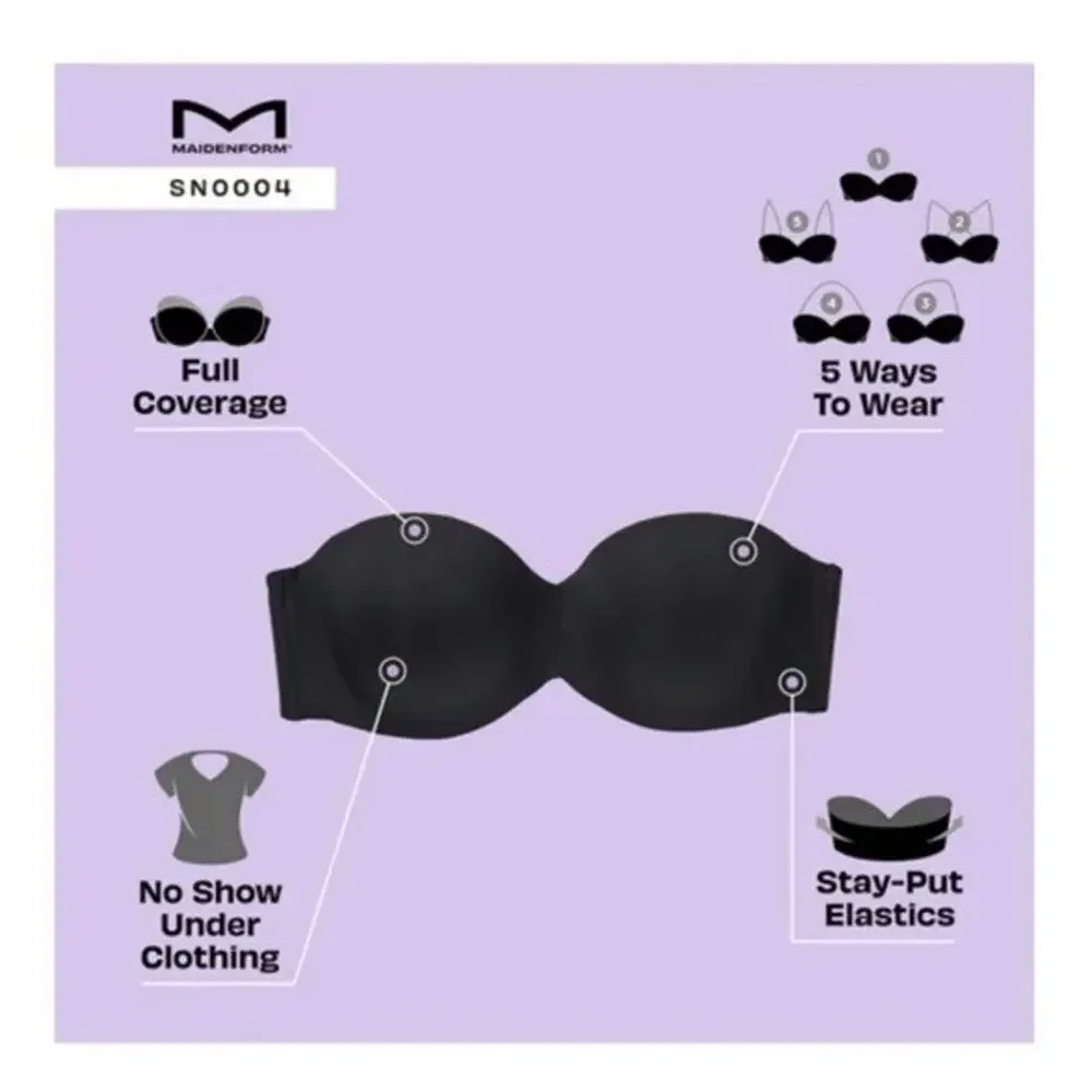Maidenform Women's Strapless Lift‎ Underwire Bra SN0004 - Nude 40DD